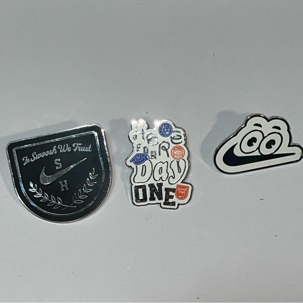 Nike Swoosh Lapel Pin Set in swoosh we trust